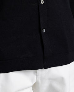Black Long Sleeved Shirt Knitwear in Organic Cotton Mulberry Silk | Filatori