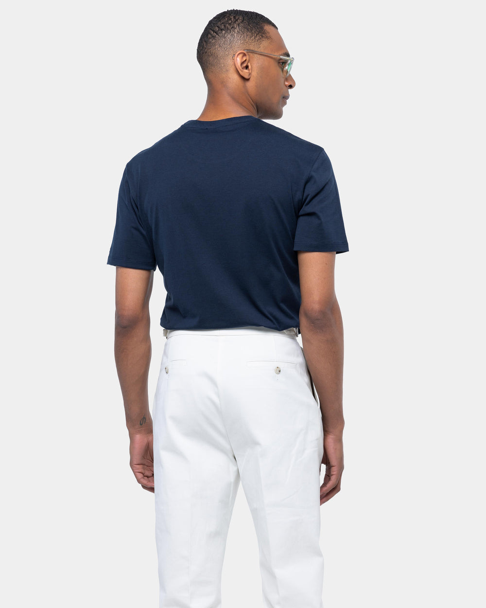 Blue Soft Short Sleeve T-Shirt Silk Cotton Filatori